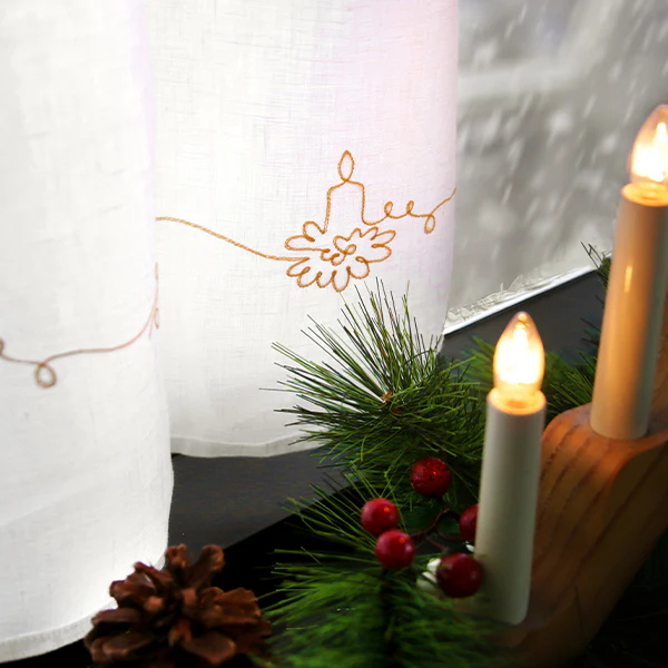 Continuous Linework Christmas Borders - Candle - Image 10