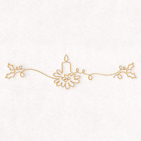 Continuous Linework Christmas Borders - Candle - Image 5