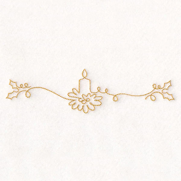 Continuous Linework Christmas Borders - Candle - Image 7
