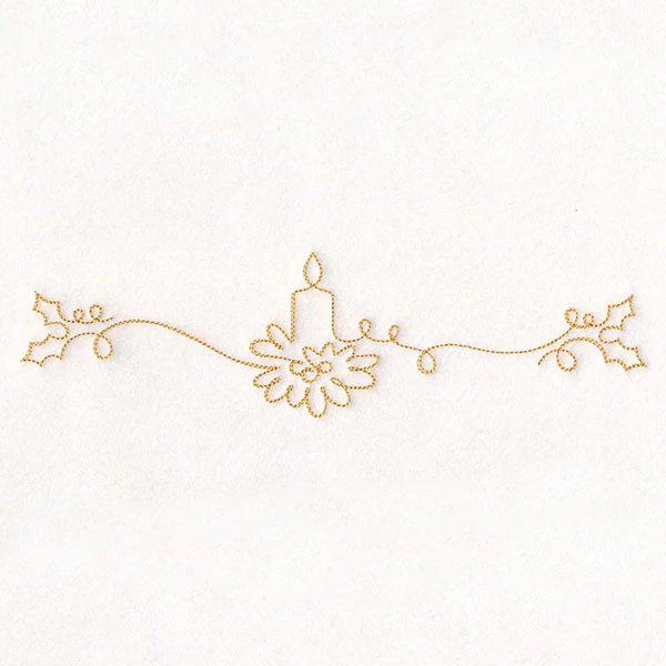 Continuous Linework Christmas Borders - Candle - Image 9