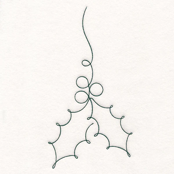 Continuous Linework Christmas Borders - Holly & Berries - Image 2