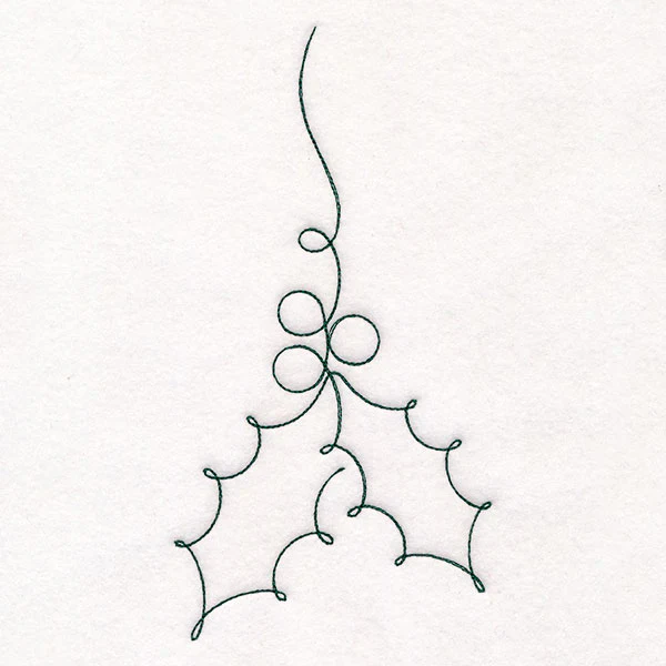 Continuous Linework Christmas Borders - Holly & Berries - Image 3