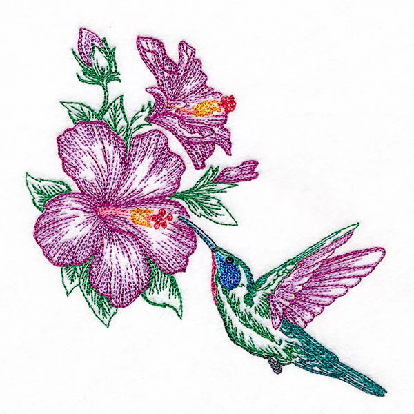 Contours of Beauty Hummingbird & Hibiscus - Image 7