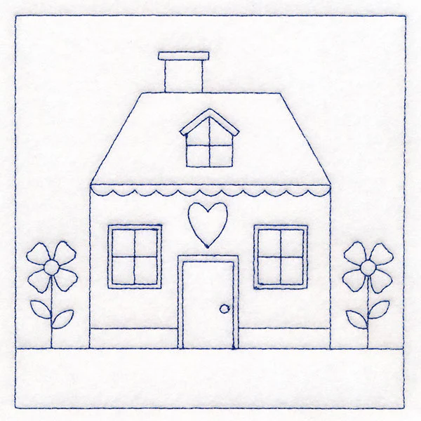Cottage Nostalgia Quilting - House with Flowers (Double Run) - Image 5