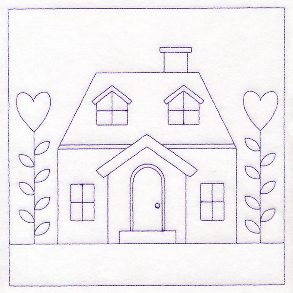 Cottage Nostalgia Quilting - House with Hearts (Double Run)