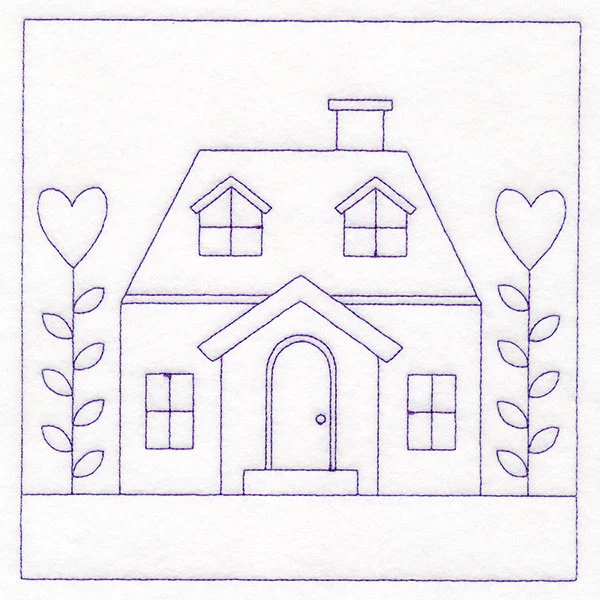 Cottage Nostalgia Quilting - House with Hearts (Double Run) - Image 3