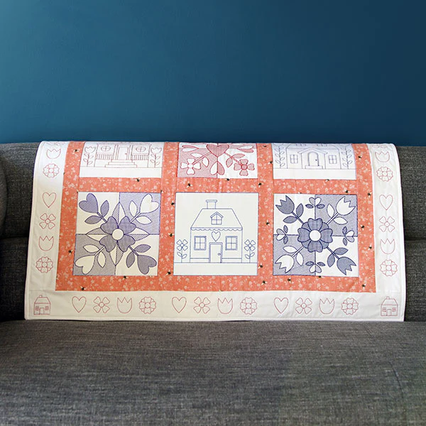 Cottage Nostalgia Quilting - House with Tulips (Double Run) - Image 2