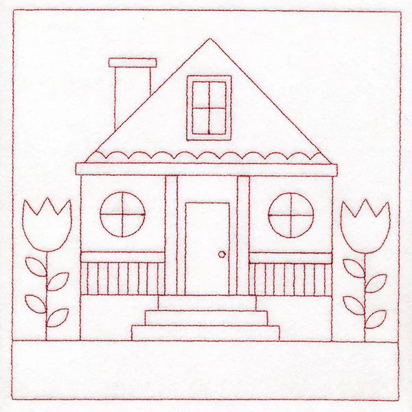 Cottage Nostalgia Quilting - House with Tulips (Double Run) - Image 9