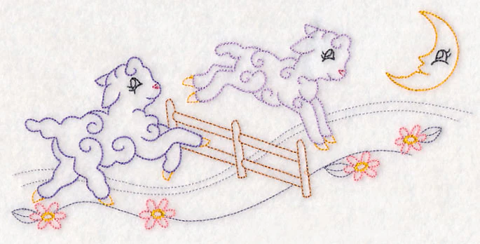 Counting Sheep Border (Vintage) - Image 2