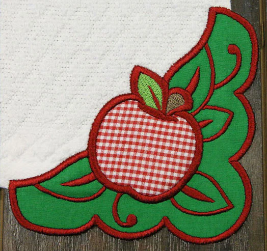 Country Apple Corner - Right (Edgy Applique)