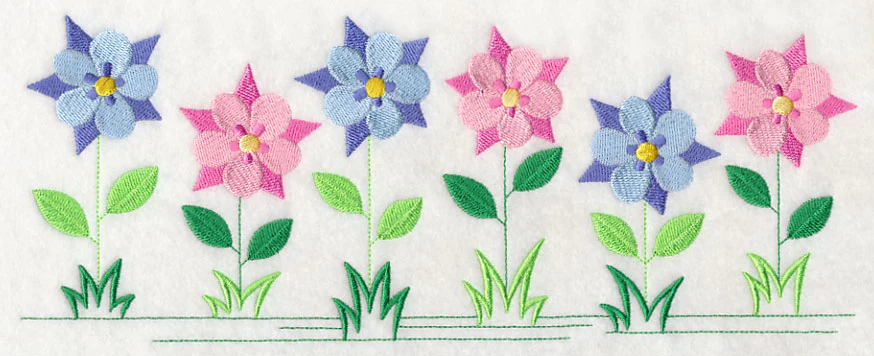 Country Charm Border - Columbine