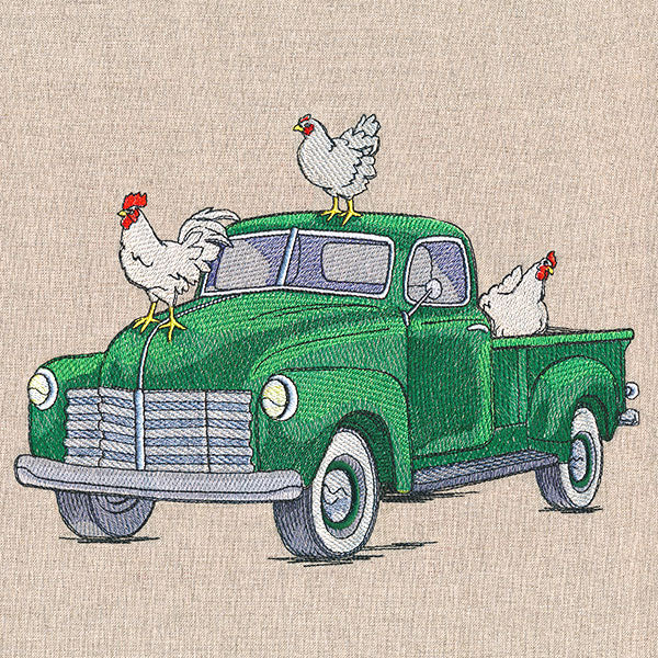 Country Chickens Retro Truck - Image 7