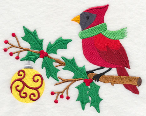 Country Christmas Cardinal on Branch - Image 3