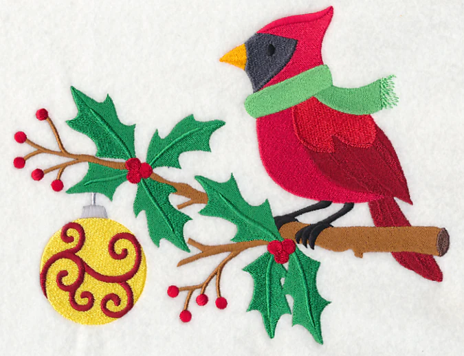 Country Christmas Cardinal on Branch - Image 5