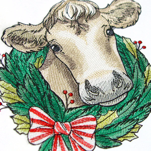 Country Christmas Cow - Image 2