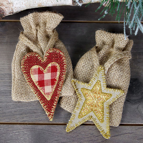 Country Christmas Heart Ornament (In-the-Hoop) - Image 2