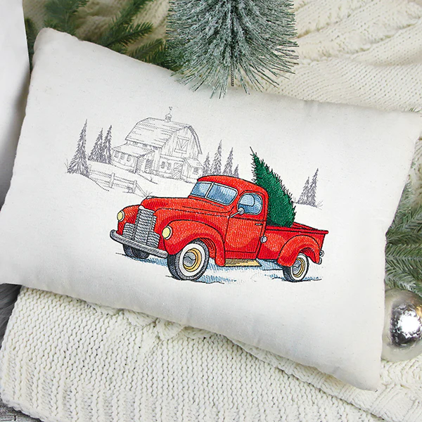 Country Christmas Retro Truck - Image 2