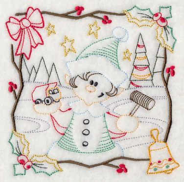 Country Christmas Square - Boy Elf (Vintage) - Image 4