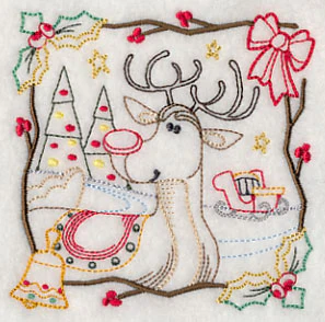 Country Christmas Square - Rudolph (Vintage) - Image 5