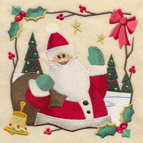 Country Christmas Square - Santa - Image 3