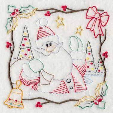 Country Christmas Square - Santa (Vintage) - Image 4
