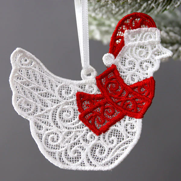 Country Christmas Treasures - Chicken (Lace) - Image 2