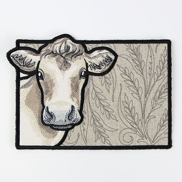 Country Farm Cow Mug Rug (In-the-Hoop) - Image 2
