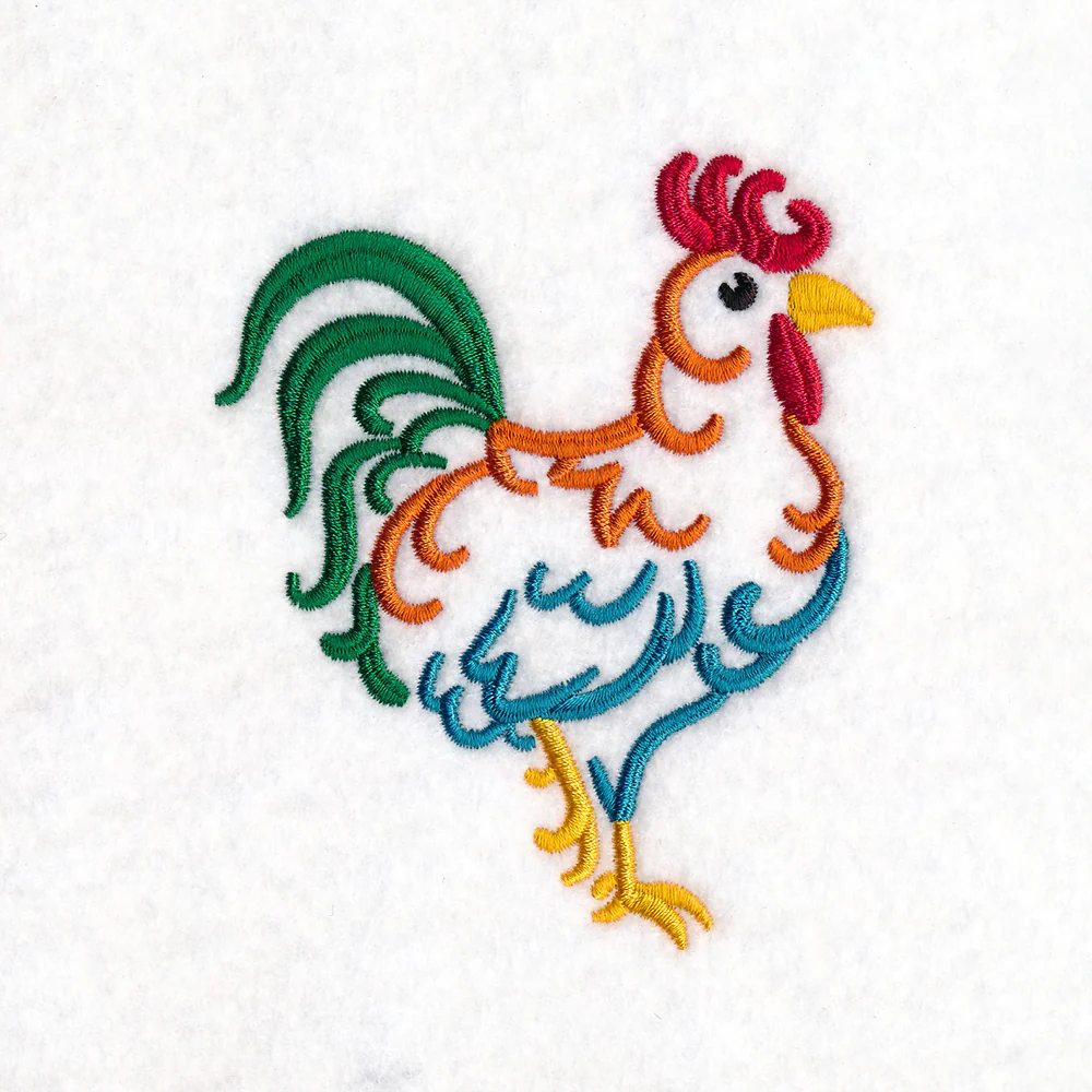 Country Rooster Doodle - Image 3