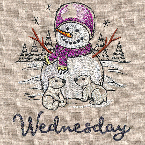 Country Snowman and Polar Bears on Wednesday - Image 3