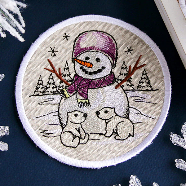 Country Snowman Coaster - Polar Bear Cubs - Image 3