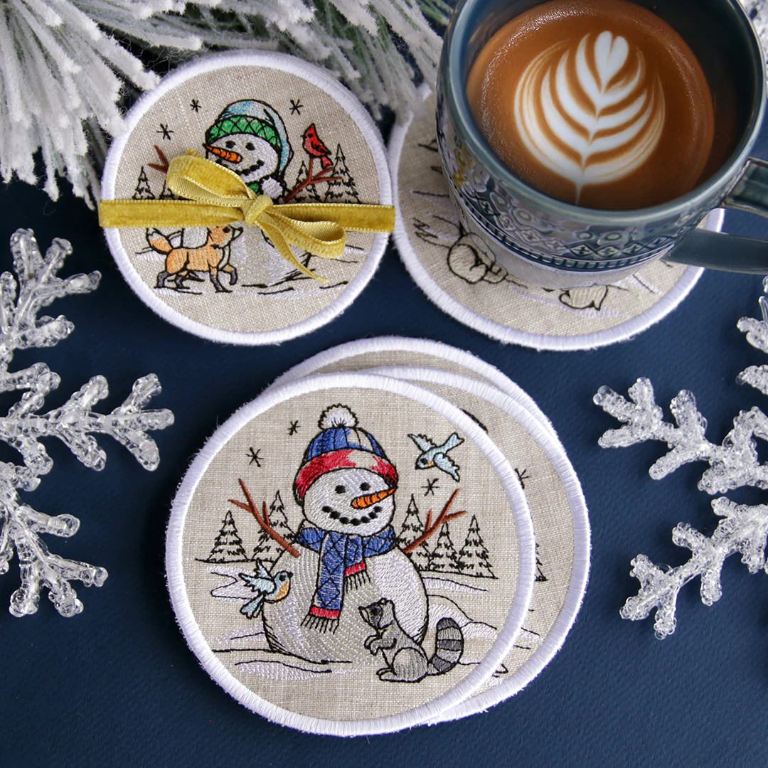 Country Snowman Coaster - Raccoon - Image 8