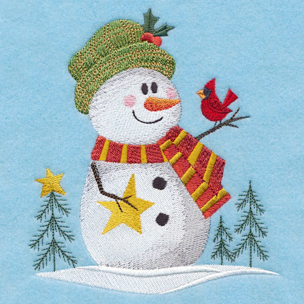 Country Snowman with Cardinal - Image 4
