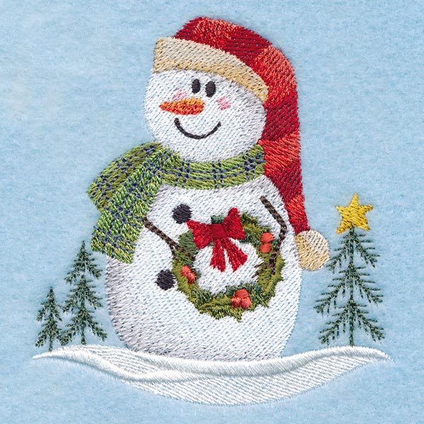 Country Snowman with Wreath - Image 3