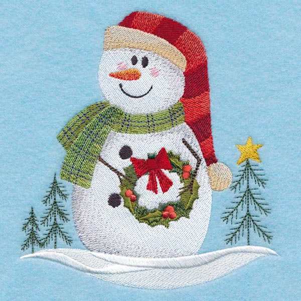Country Snowman with Wreath - Image 4