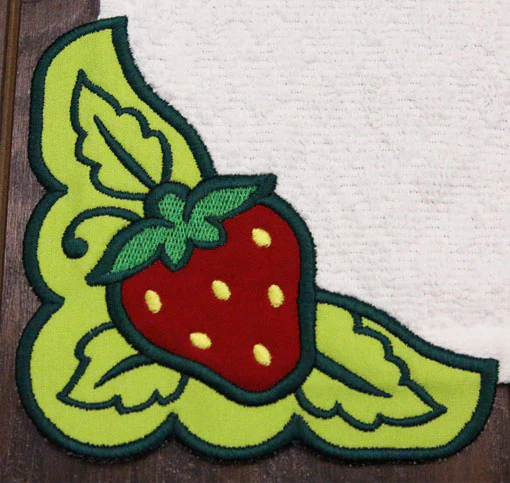 Country Strawberry Corner - Left (Edgy Applique) - Image 3