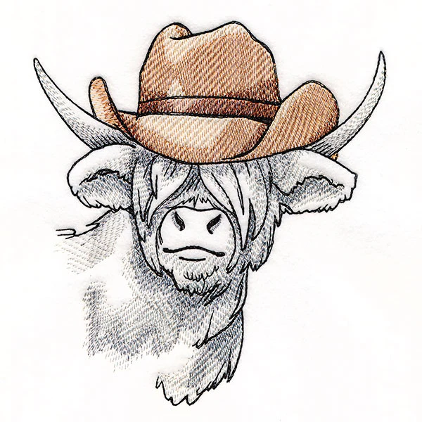 Country Western Highland Cow - Image 2