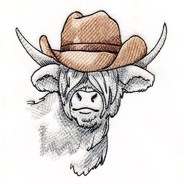 Country Western Highland Cow - Image 3