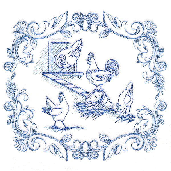Countryside Farm Scene - Chickens - Image 3