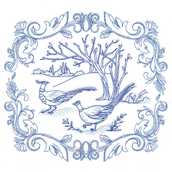 Countryside Farm Scene - Pheasants
