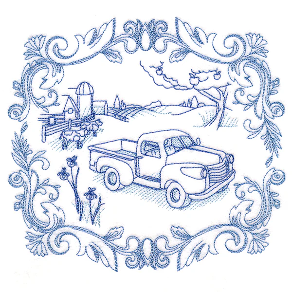 Countryside Farm Scene - Retro Truck - Image 5