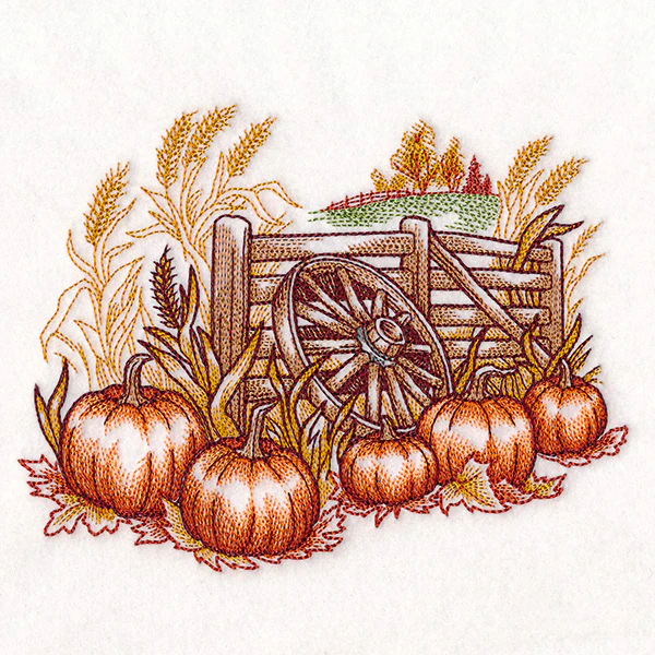 Countryside Harvest Scene - Image 5