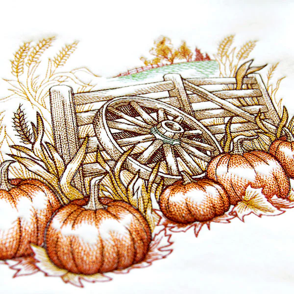 Countryside Harvest Scene - Image 8