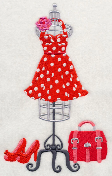 Couture Dress Form - Polka Dot Dress - Image 2