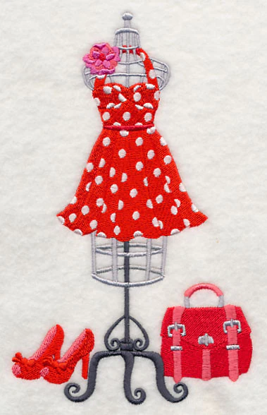 Couture Dress Form - Polka Dot Dress - Image 3