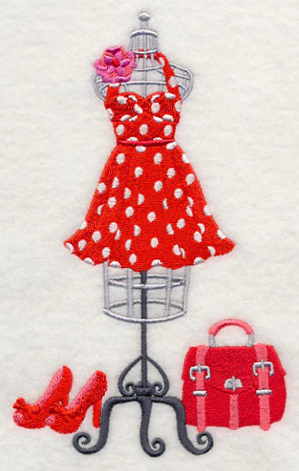 Couture Dress Form - Polka Dot Dress - Image 4