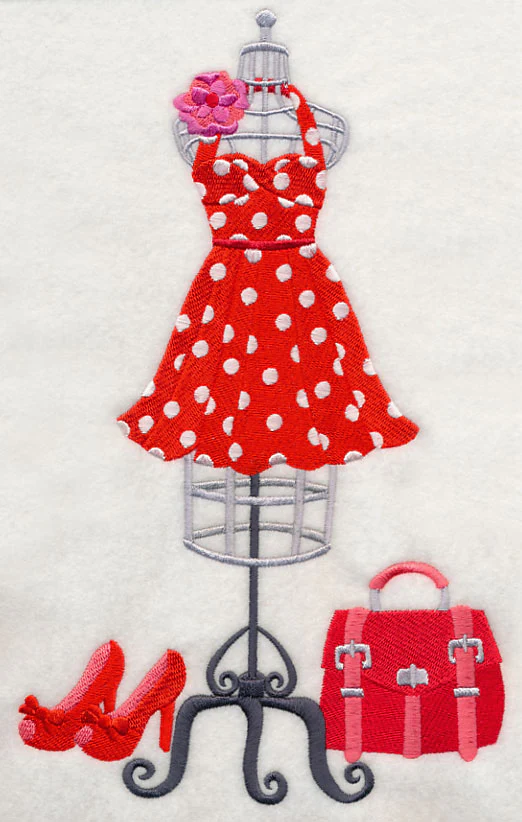 Couture Dress Form - Polka Dot Dress - Image 5