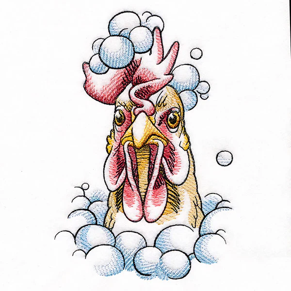 Covered in Bubbles Bathing Chicken - Image 2