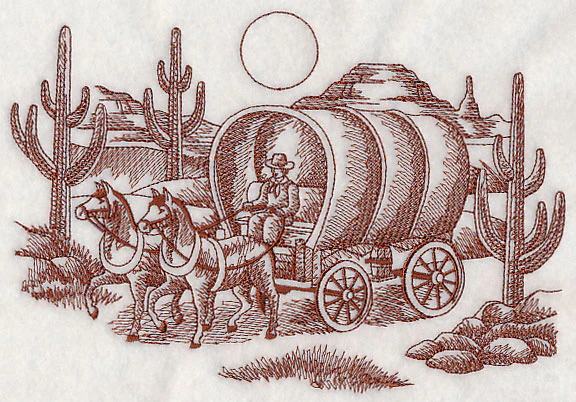 Covered Wagon Scene (Toile) - Image 3