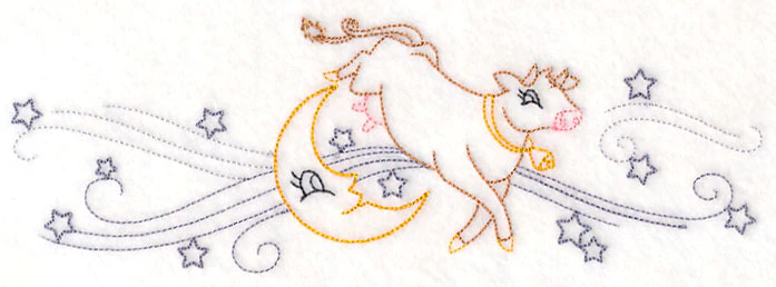 Cow Over the Moon Border (Vintage) - Image 2
