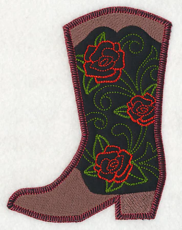 Cowboy Boot with Roses (Heirloom Applique) - Image 4